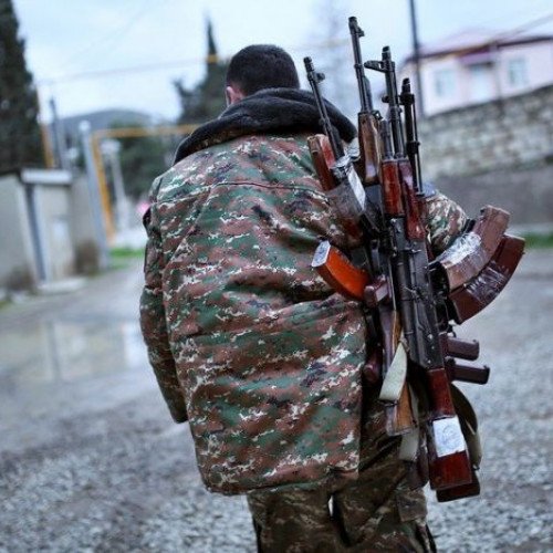 The body of Azerbaijani soldier burnt by Armenian terrorists