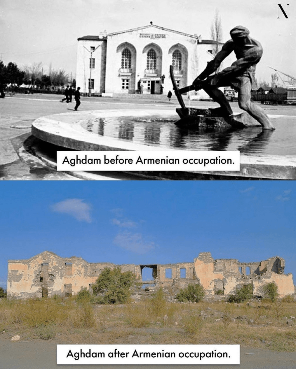 Aghdam before and after occupation